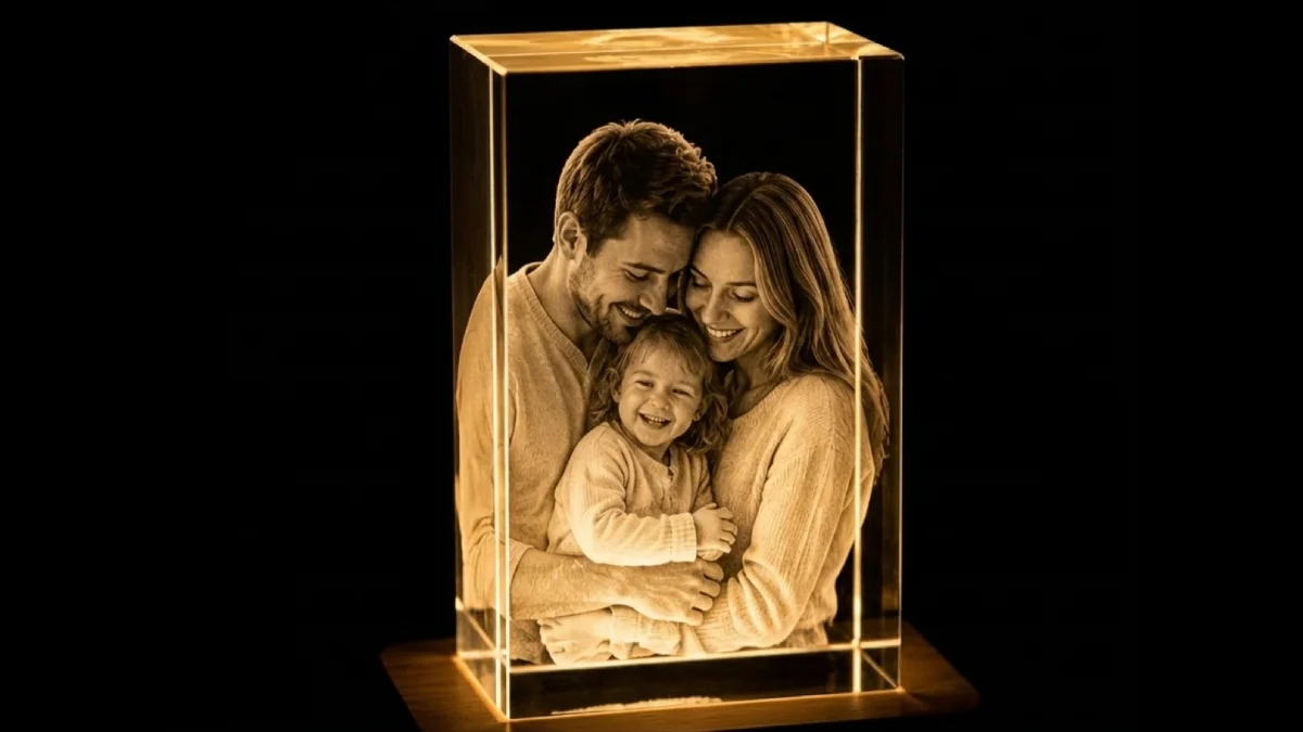 写真を使った3Dクリスタル彫刻