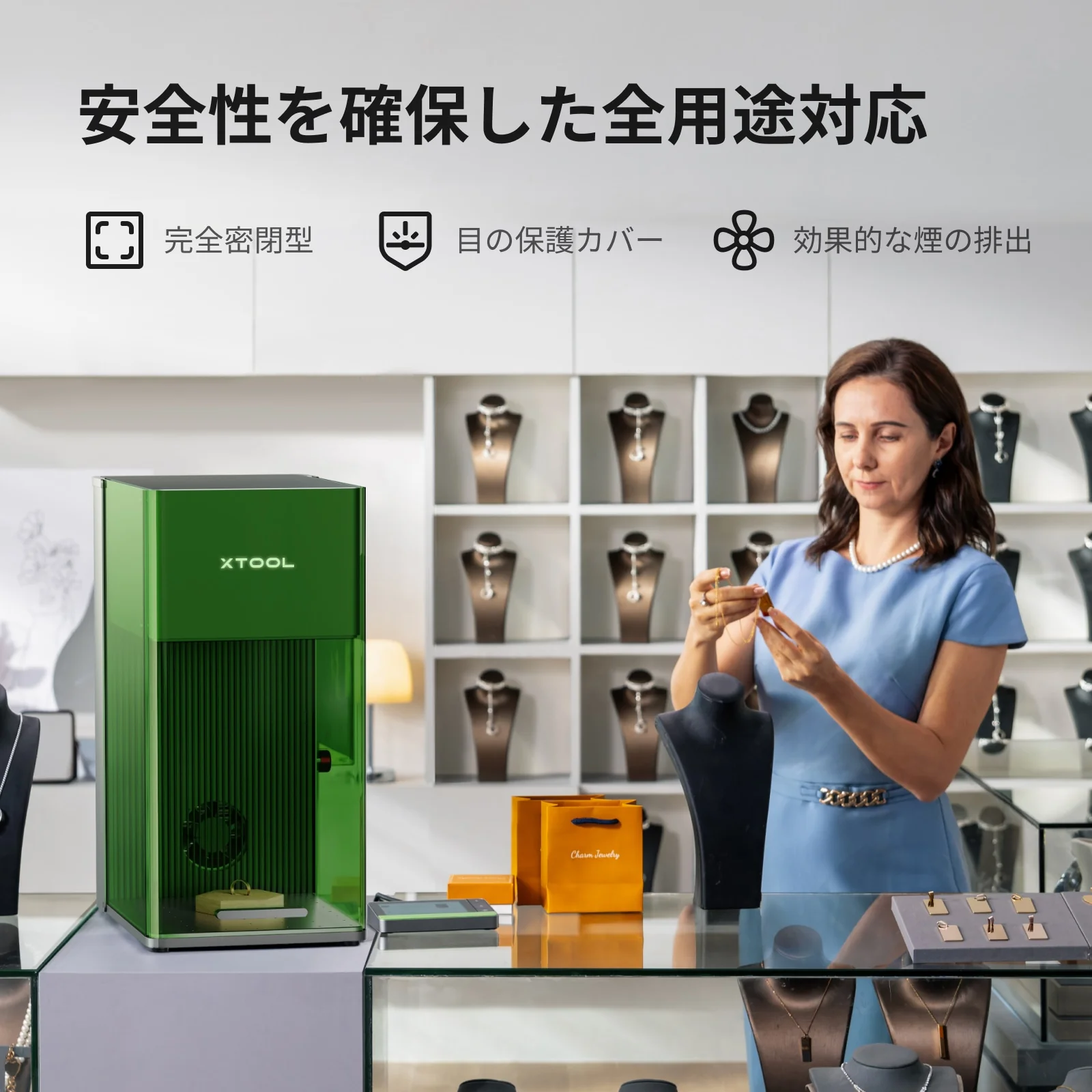 F1 Ultraの保護カバーと排煙による安全設計