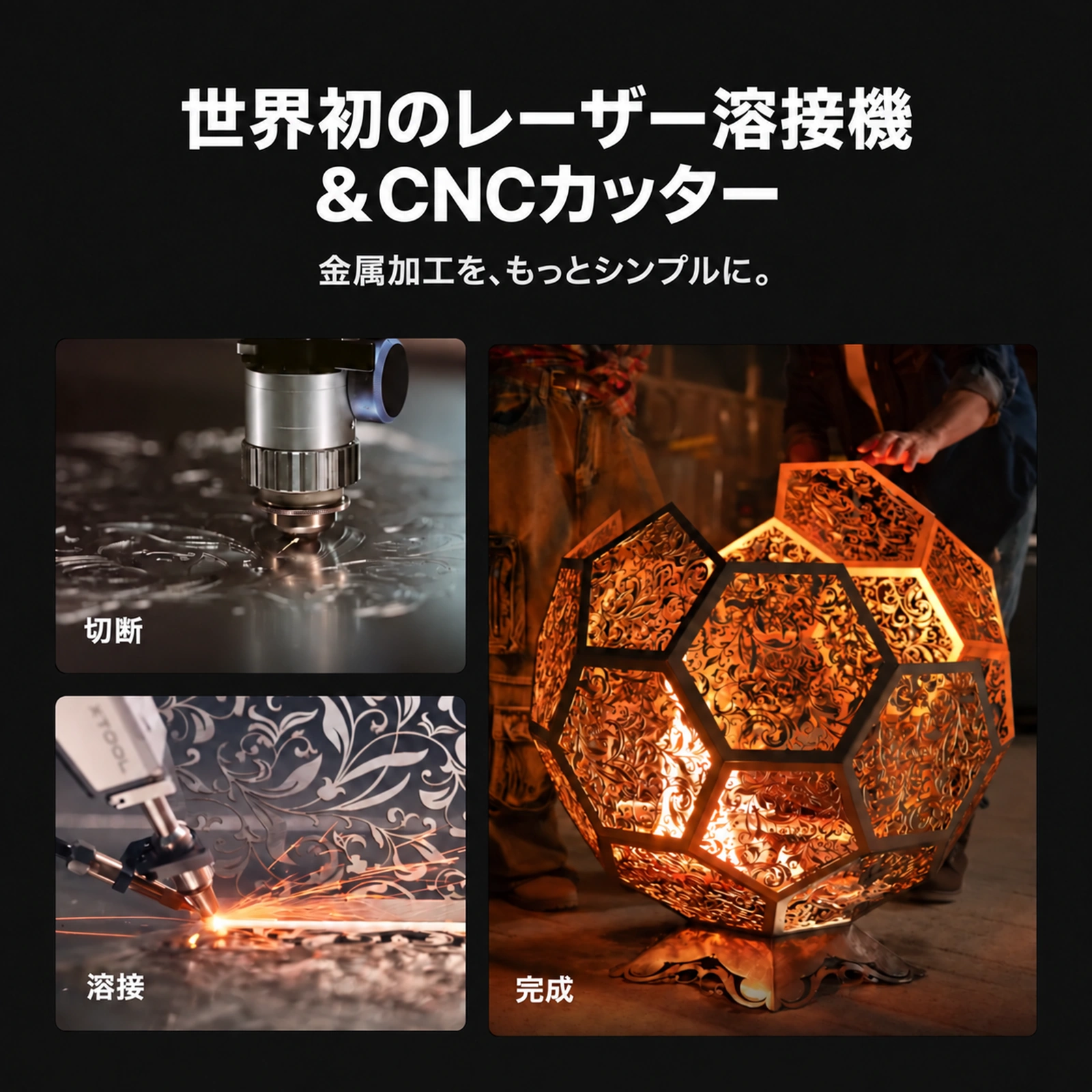 金属の切断から溶接・完成まで