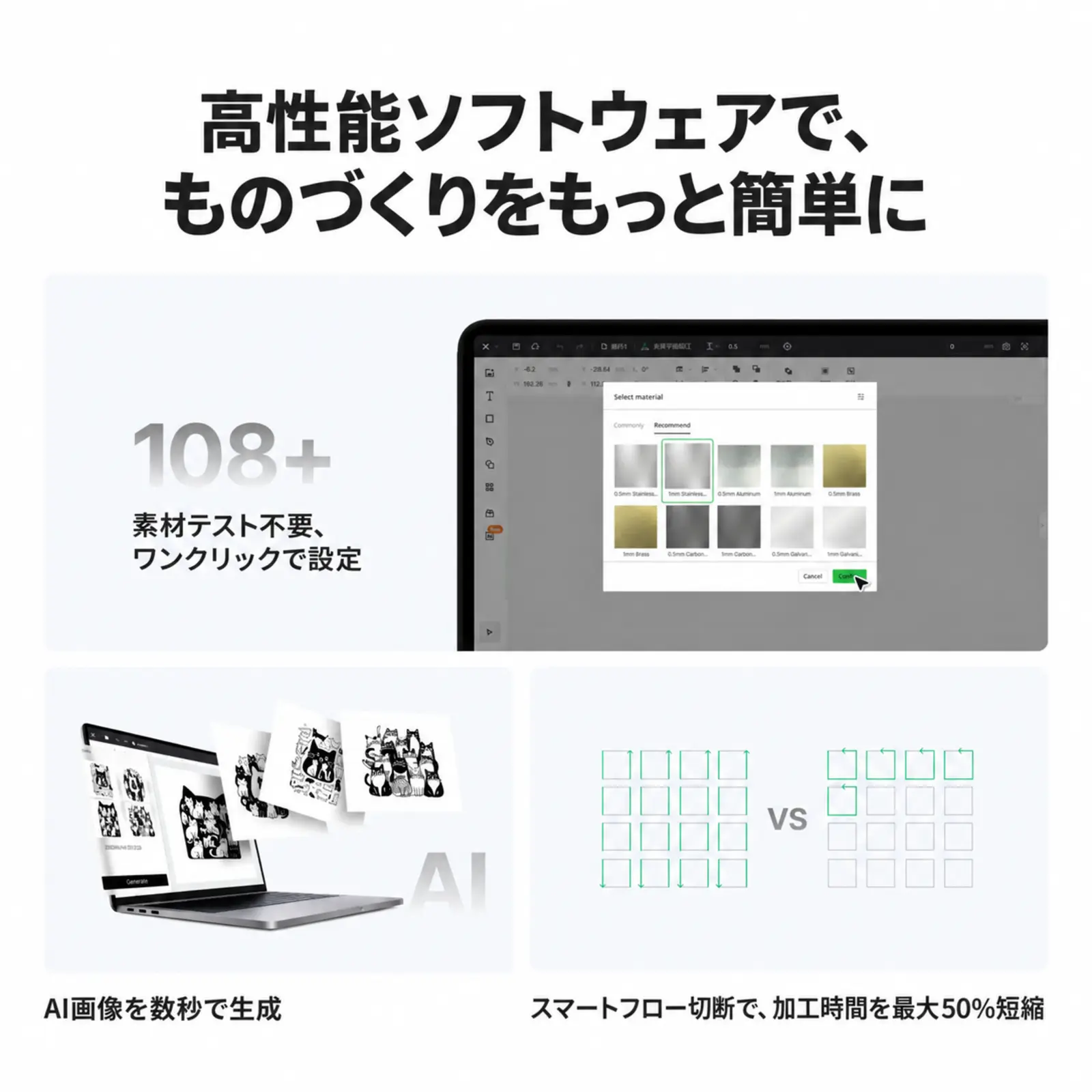 MetalFabのソフトウェアと作業手順