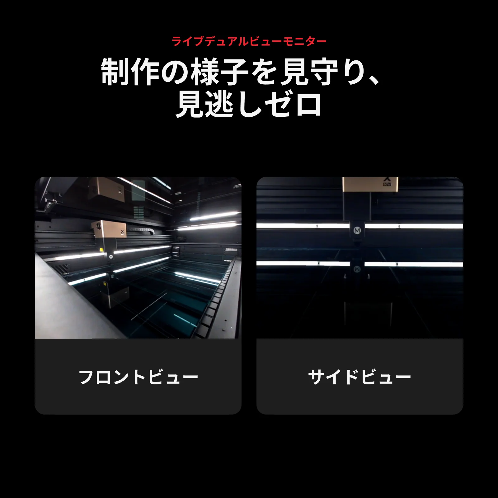 作業中のフロント・サイドカメラ映像