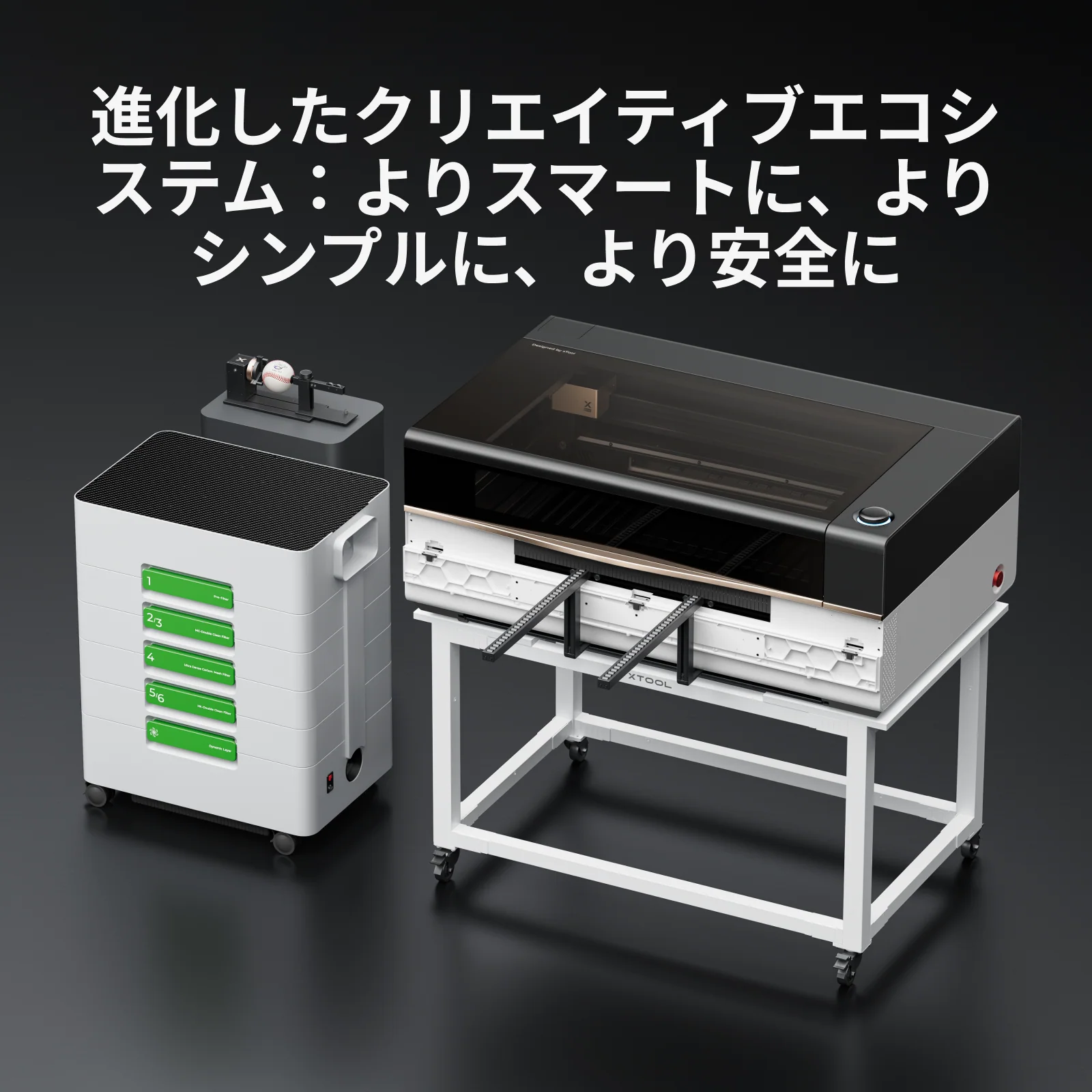 P3・コンベア・作業台・集塵機の設置例